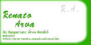 renato arva business card